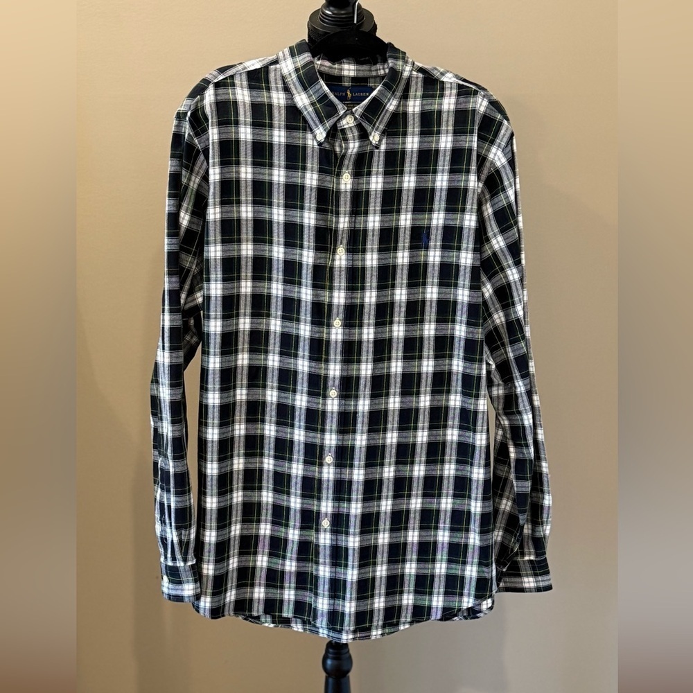 Men’s RALPH LAUREN Classic Fit Performance Flannel long sleeve button up. Sz XXL